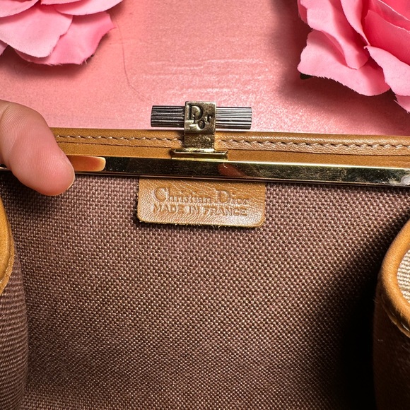 DIOR - Christian Dior Vintage Clutch/Purse Brown/Beige/Cream - Picture 9 of 9